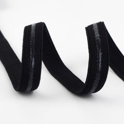 Резинка с силиконом, 10 мм, 10±1 м, чёрная