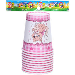 Стакан бумажный 0,2л в наборе 10 шт "Милый котенок"