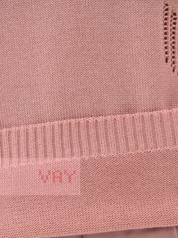 Джемпер женский 5231-41347. 36555/9839/2095 пудра/тёмная пудра/белый