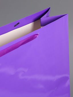 Пакет подарочный ламинированный горизонтальный «Пурпурный», XXL 61×46×20 см