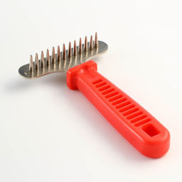 Расчёска-грабли с конусообразными зубьями, 8 х 15,5 см , красная - Пижон фото 2