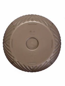 Кашпо для цветов «Рамона», 1.9 л, d=18 см, h=16.5 см, со вставкой, пластиковое, серое