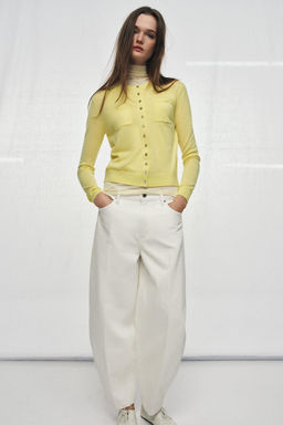 ZW COLLECTION BARREL HIGH-WAIST JEANS - Zara фото 9