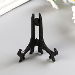 Цена за 15 шт. Подставка для тарелок d=7-10 см Greta, пластик, 7.5 см, чёрная