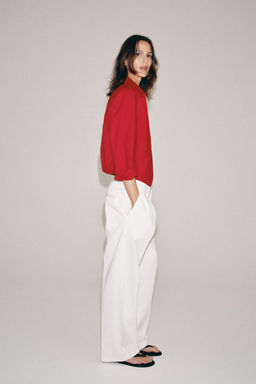 CAMISA POPEL?N ZW COLLECTION / Rojo - Zara фото 6