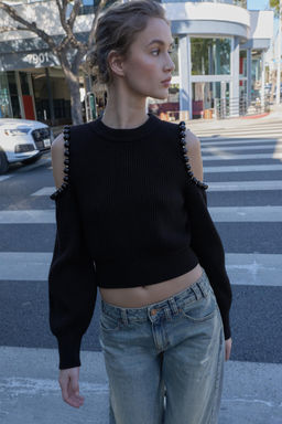 CUT-OUT BALL DETAIL KNIT JUMPER - Zara фото 11