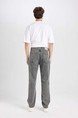 Джинсовые брюки прямого кроя с нормальной талией и нормальной талией - Defacto фото 6