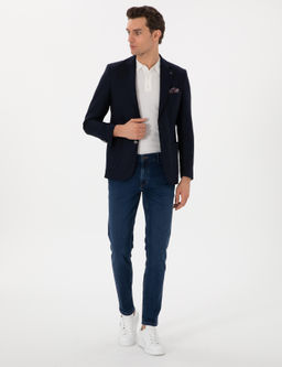 Пиджак Cacharel Slim Fit темно-синий шерстяной