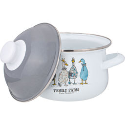 НАБОР КАСТРЮЛЬ AGNESS ЭМАЛИРОВАННЫХ СЕРИЯ FAMILY FARM, 6ПР. 1,5/2,8/3,6Л, 16Х10/20Х12/22Х13СМ  фото 4