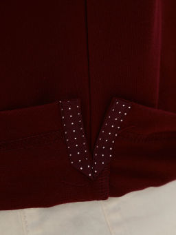 Джемпер мужской с воротником поло короткий рукав GREG G144-PO1246T-SA2081 (бордо)  фото 4