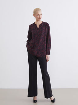 Ka??k Yaka ?i?ekli Bluz