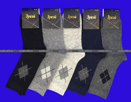 Цена за 12 пар. Зувей носки мужские ангора + шерсть однотонные 41-45 (фактически 41-44)