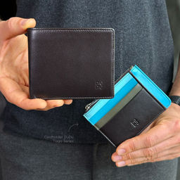 Итальянский мужской кошелек DuDu серии Tullio | коричневый - Dudubags фото 5