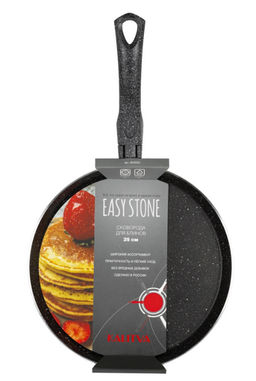 Сковорода для блинов 250 мм, 1 руч., б/кр., а/п. Easy Stone. Алюминий марки А5 6625052,,