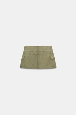 FALDA PANTAL?N BOLSILLOS / Khaki oscuro - Zara фото 8