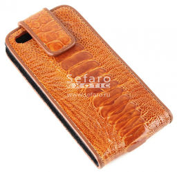 Чехол раскладной для iPhone 5 из кожи страуса