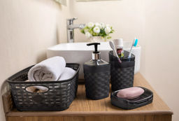 Набор для ванной комнаты 4пр Glam графит