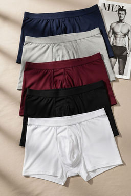 TRENDYOL MAN Lacivert 5li Paket Boxer TMNAW21BX0018