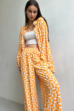 Костюм женский SET065/05/Желтый, белый