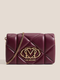 Кросс-боди LOVE MOSCHINO EMBOSSED Q Артикул 4561110, фиолетово-бордовый