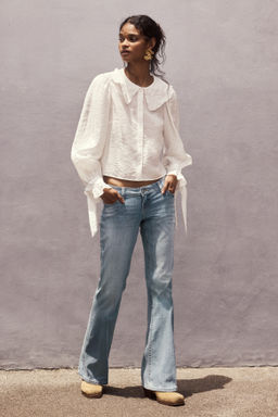 Flared Leg Ultra Low Waist Jeans - H&m фото 7