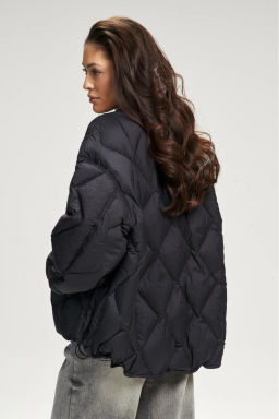 Куртка стеганная с натуральным наполнителем Black - Erist store фото 6