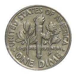 Монета 1 дайм (10 центов) 1990 года D США