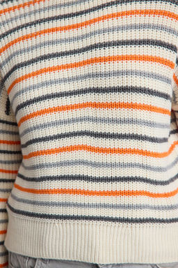 Tas Basic Cizgili Yumusak Dokulu Renk Bloklu Triko Kazak TWOAW25KZ00351 - Trendyolmilla фото 4