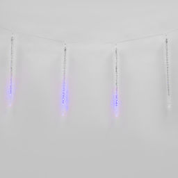 ULD-E3005-300/DTK BLUE IP44 ICICLE Занавес светодиодный фигурный Сосульки, соединяемый, 2,7х0,42м. 10 подвесов. Синий свет. Провод прозрачный. TM Uniel. - Volpe фото 3