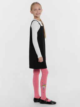 Цена за 3 пары! Колготки детские фиолетовые с рисунком в виде девочек - Mark formelle фото 3