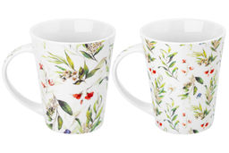 Набор 2 кружек 350 мл 12*9*11 см Зеленые веточки NEW BONE CHINA - Elan gallery фото 6