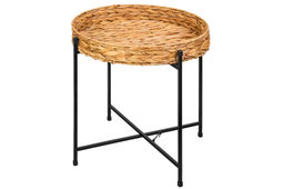 Столик журнальный 50*50*51 см складной со съемной столешницей из водного гиацинта, круглый - Elan gallery фото 4