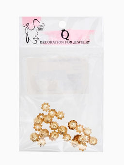 Цена за 2 шт. Шапочки для бусин (набор 50 шт.) СМ-011-1, 3.5?8 мм, цвет золото