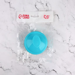 Щётка - массажёр для мытья головы, 8×8×6 см, голубая