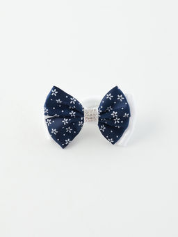 Цена за 6 шт. Бант для волос на резинке «Школьница», 6 см, бело-синий, МИКС