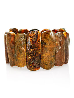 Объёмный браслет с лечебным эффектом из натурального балтийского янтаря Помпеи