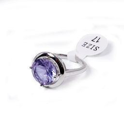 Комплект ювелирной бижутерии Silver Gold кольцо и серьги с Аметрином - Сандаловый дом фото 3