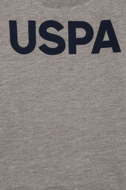 Erkek Гocuk Gri Melanj Basic Sweatshirt