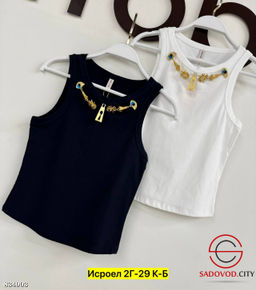 Укороченная майка с бижутерией - Bruno фото 5