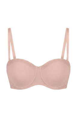 Pudra Tekli Micro Dantel Detayl? Ekstra Push Up Straplez Sutyen THMSS26SU00004