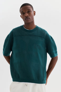 Camiseta de malla Boxy Relaxed Fit - H&m фото 3