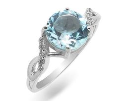 Кольцо из серебра топаз, Аурелия