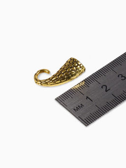 Замок-концевик Змея, 2 шт. 4.3?1.6 мм, внутренний d=7 мм, чернёное золото