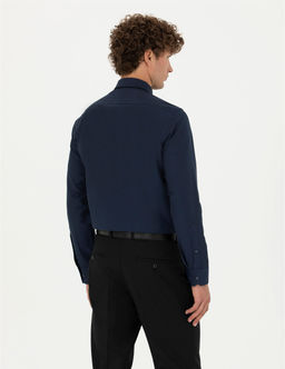 Lacivert Slim Fit Uzun Kollu Basic G_mlek - Pierre cardin фото 5