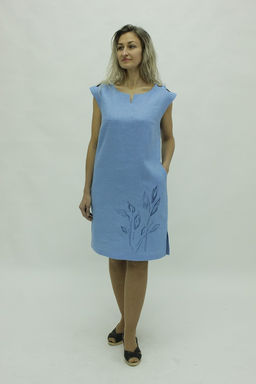 100% ЛЁН Платье с вышивкой - Елецкие узоры фото 5