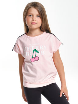 Футболка для девочки	 UD 6037 розовый - Mini maxi фото 2