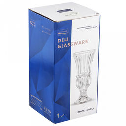 Ваза стеклянная для цветов "Эрмитаж" 1л, д14,6см, h29см, в коробке, "Делисога (Delisoga)" (Китай)