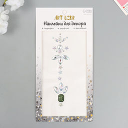 Наклейка - стразы на волосы Венец, в причёску, 26.5?13 см