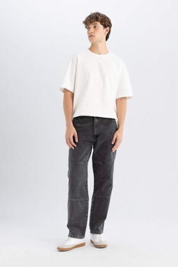 Широкие прямые широкие джинсовые брюки - Defacto фото 2