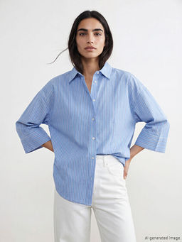 ?izgili Oversize Poplin Kad?n G?mlek